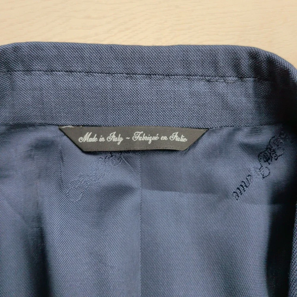 Saks Fifth Avenue Ermenegildo Zegna Traveller 42R Blue Wool Blazer Sport Coat